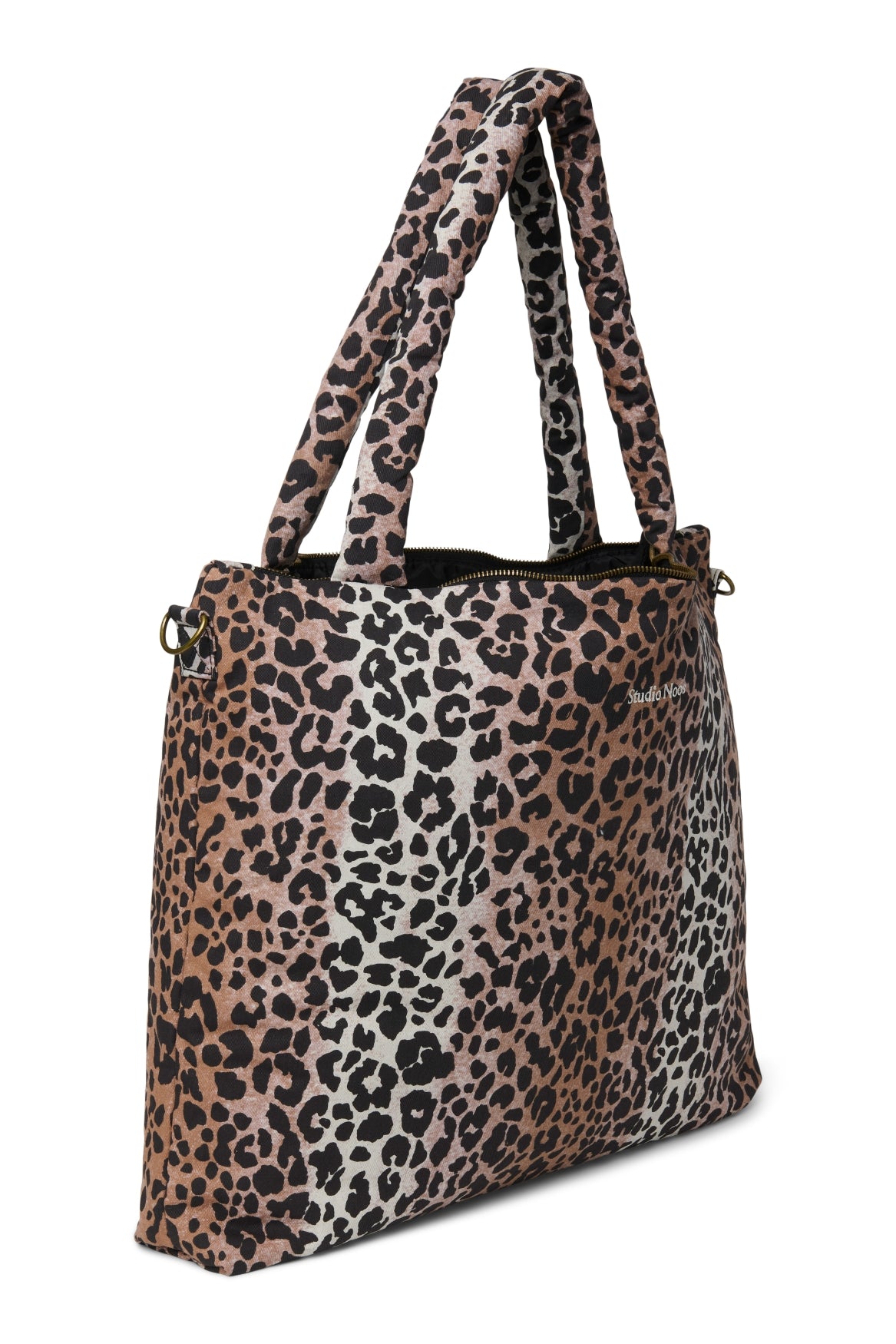 Weiche Wickeltasche aus Baumwolle | Haselnussbrauner Leopard