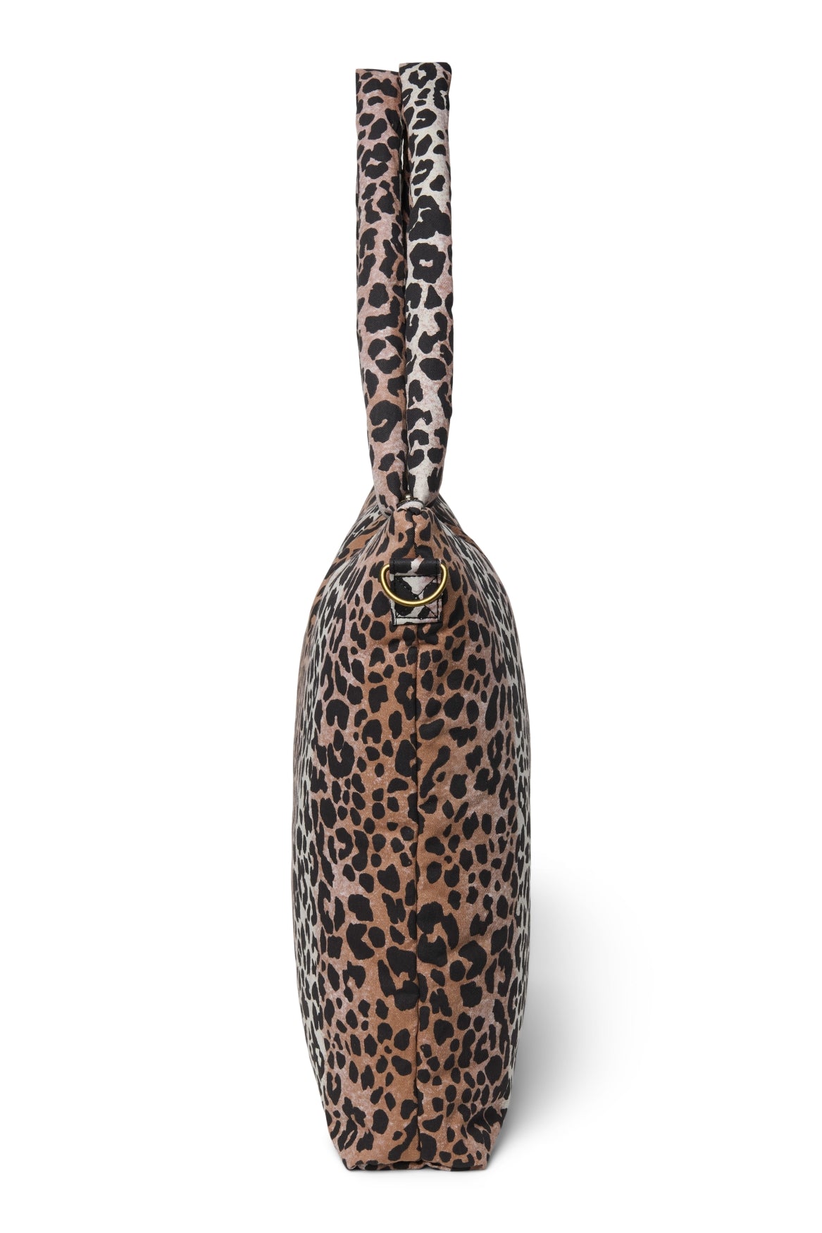Weiche Wickeltasche aus Baumwolle | Haselnussbrauner Leopard