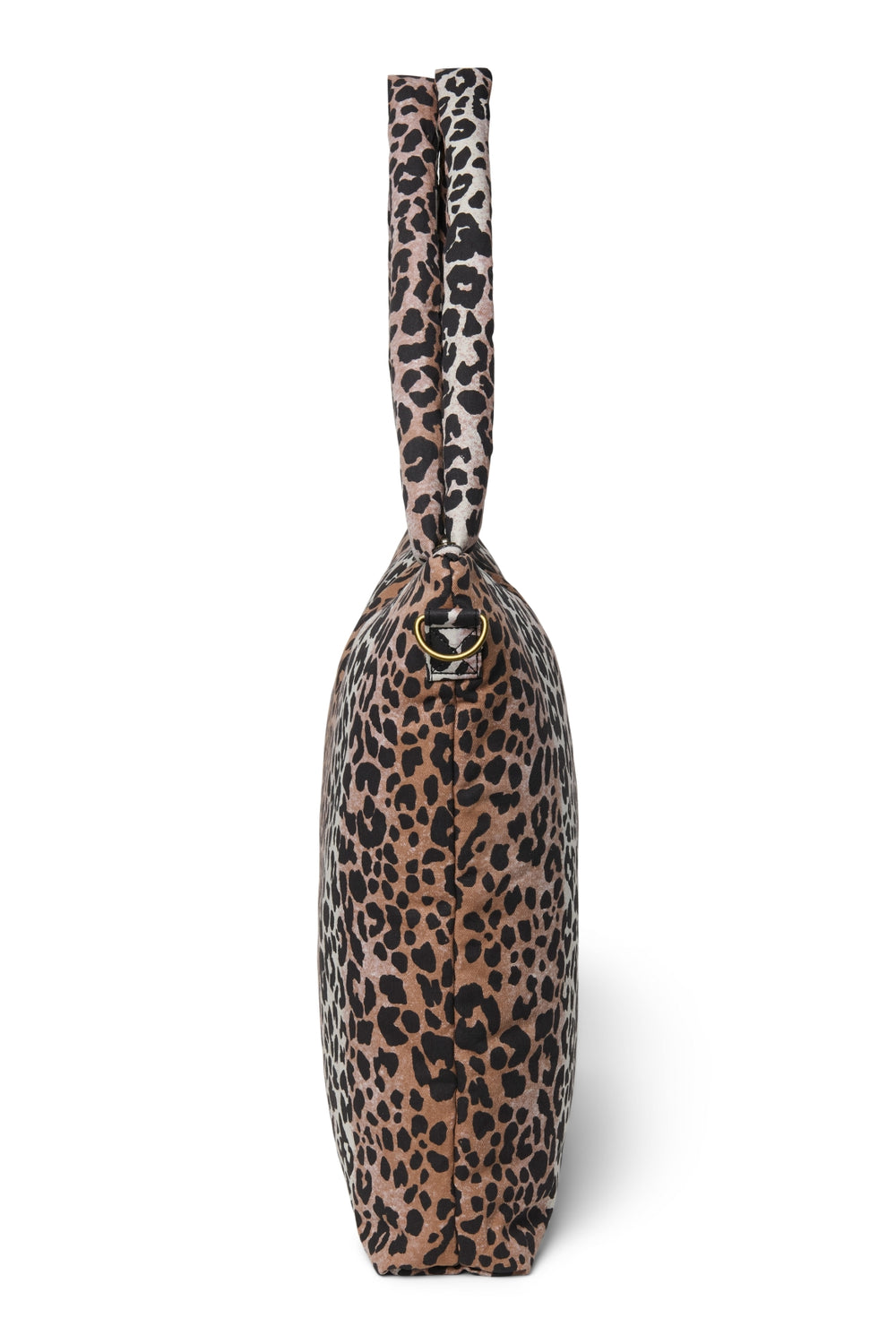 Weiche Wickeltasche aus Baumwolle | Haselnussbrauner Leopard