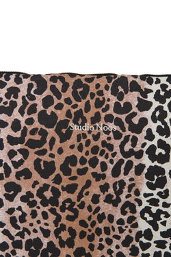 Weiche Wickeltasche aus Baumwolle | Haselnussbrauner Leopard
