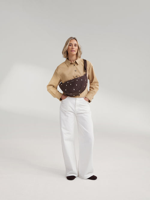 Puffy Adult-Gürteltasche | Braune Hearts