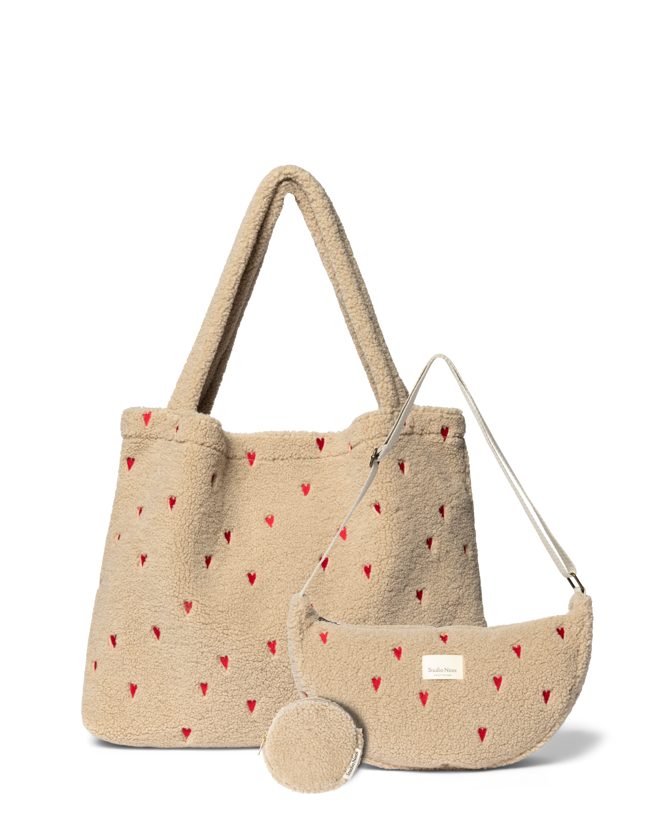 Essentials Teddy Geschenkset Ecru Herzen