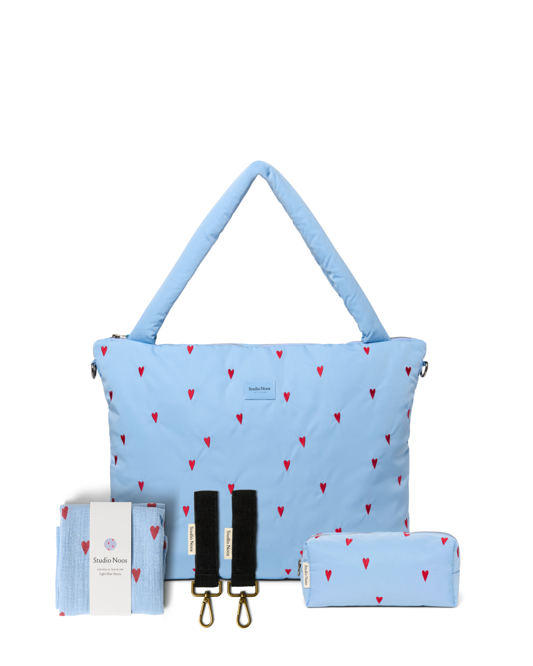 Geschenkset für frischgebackene Eltern | Hellblaue Herzen 