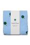 Mittlere Wickeldecke mit hellblauem Kleeblatt-Muster
