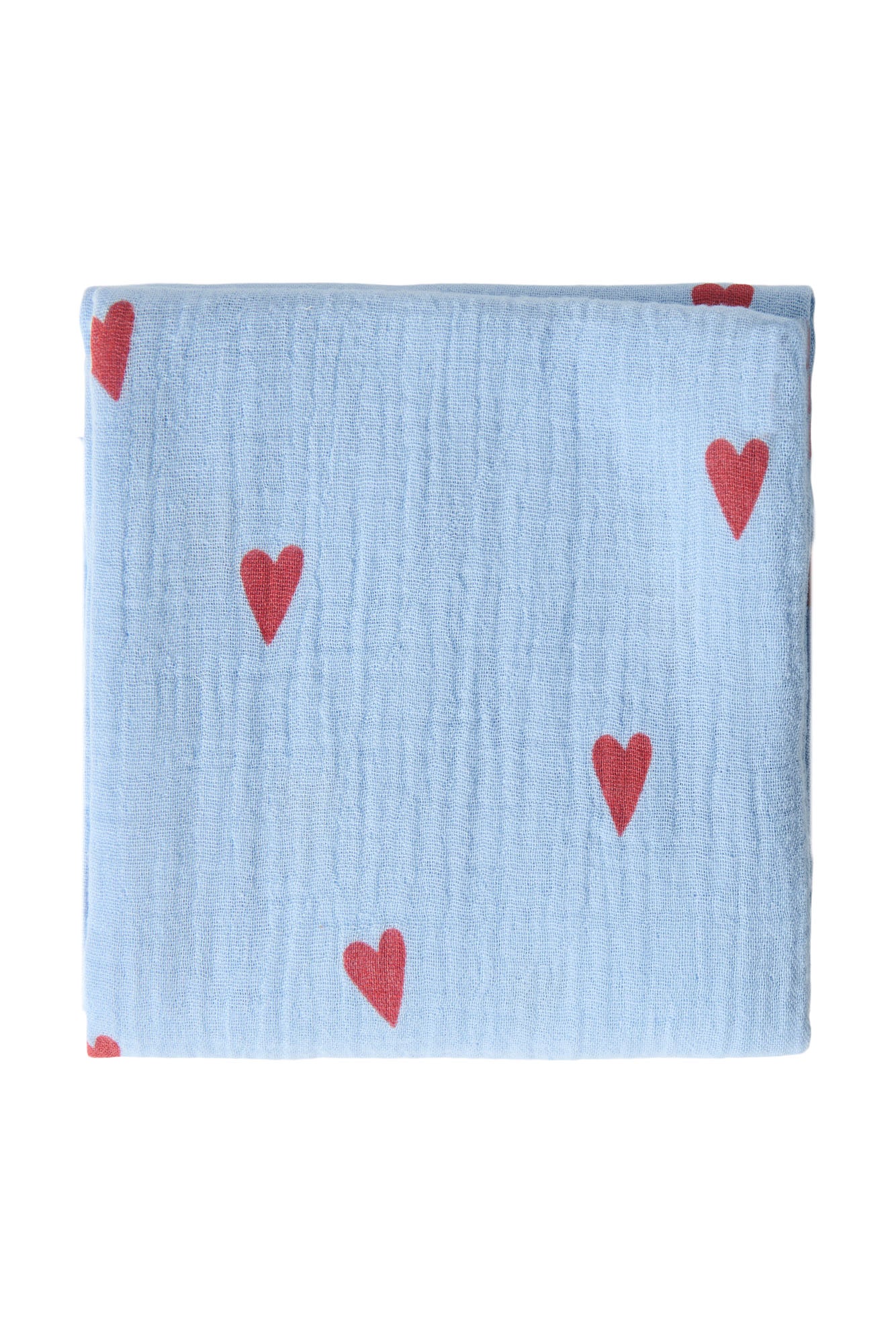 Wickeldecke Print Medium | Hellblau Hearts