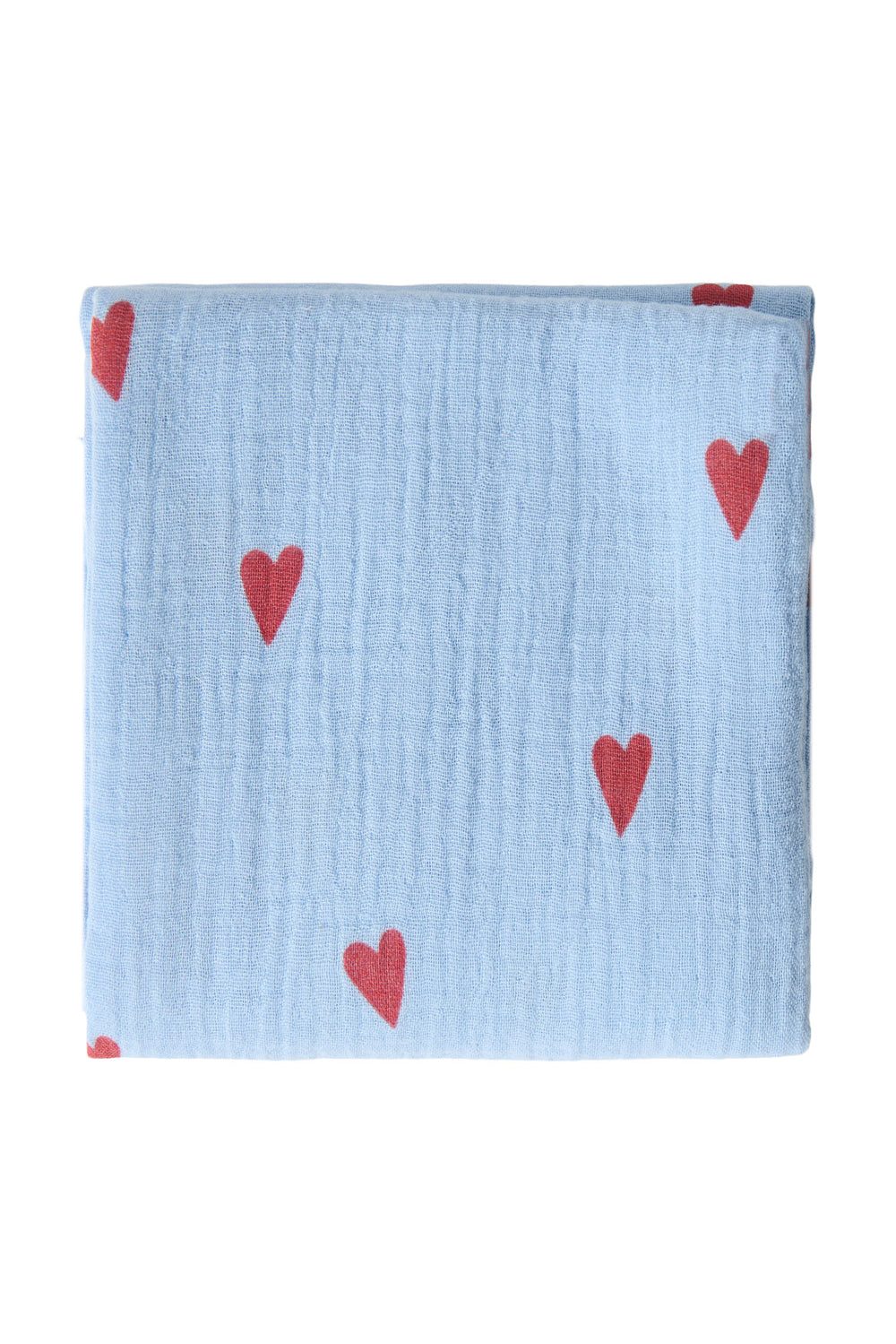 Wickeldecke Print Medium | Hellblau Hearts