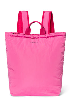 Pinke wattierter Maxi-Rucksack