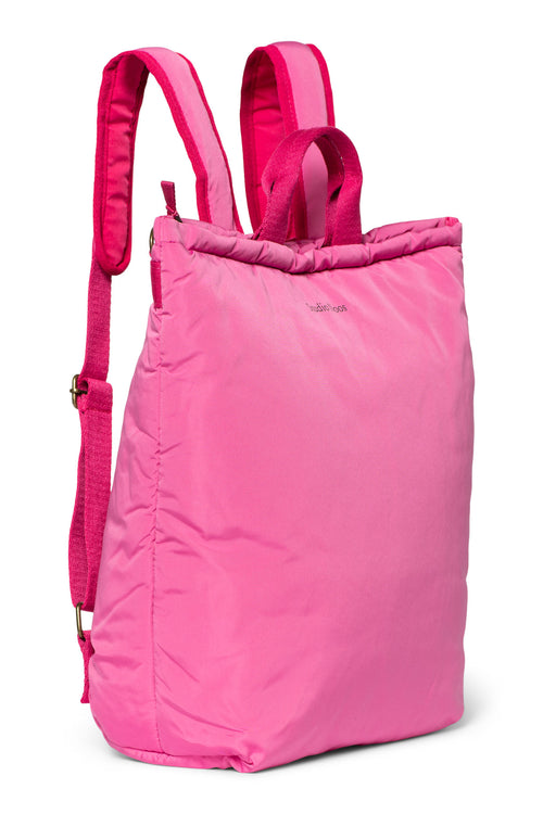 Pinke wattierter Maxi-Rucksack