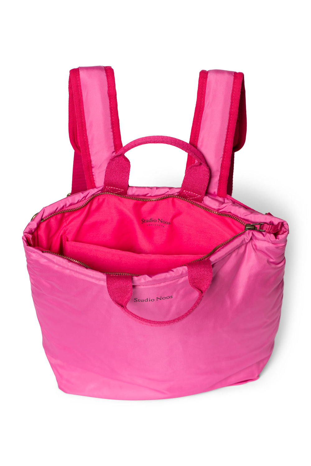 Pinke wattierter Maxi-Rucksack