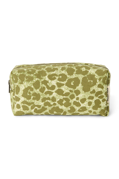 Green Leopard Cotton-Täschchen