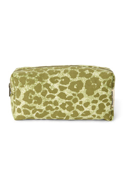 Green Leopard Cotton-Täschchen