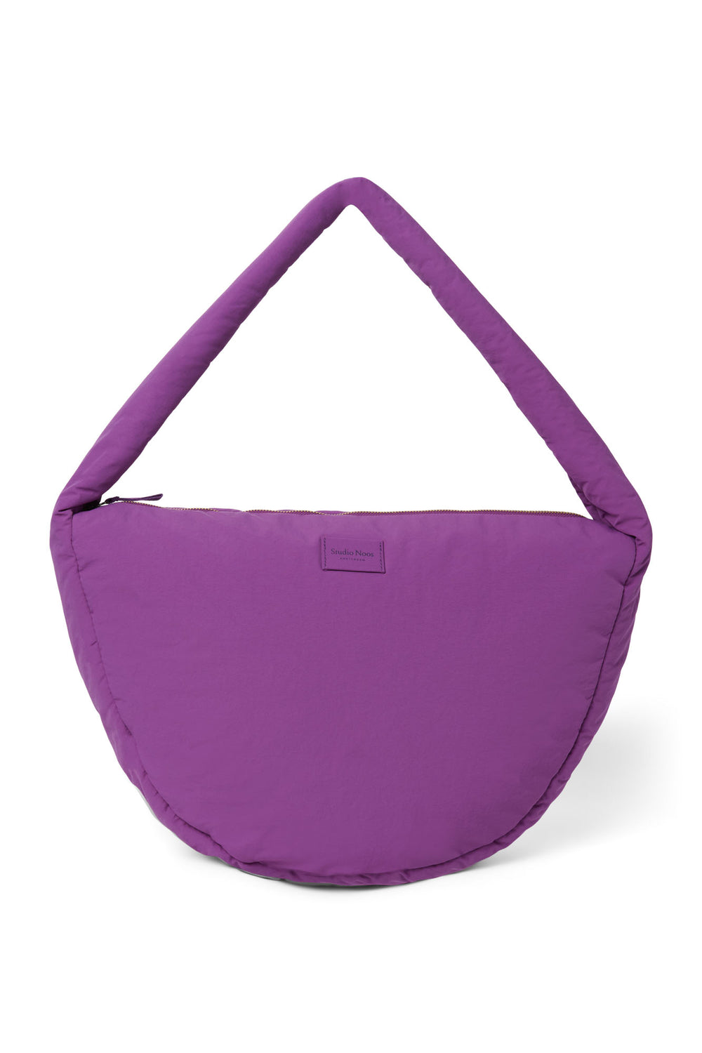 Lila Textured Puffy-Umhängetasche