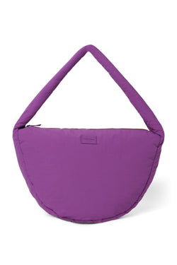 Lila Textured Puffy-Umhängetasche