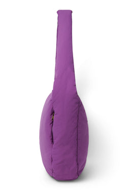 Lila Textured Puffy-Umhängetasche