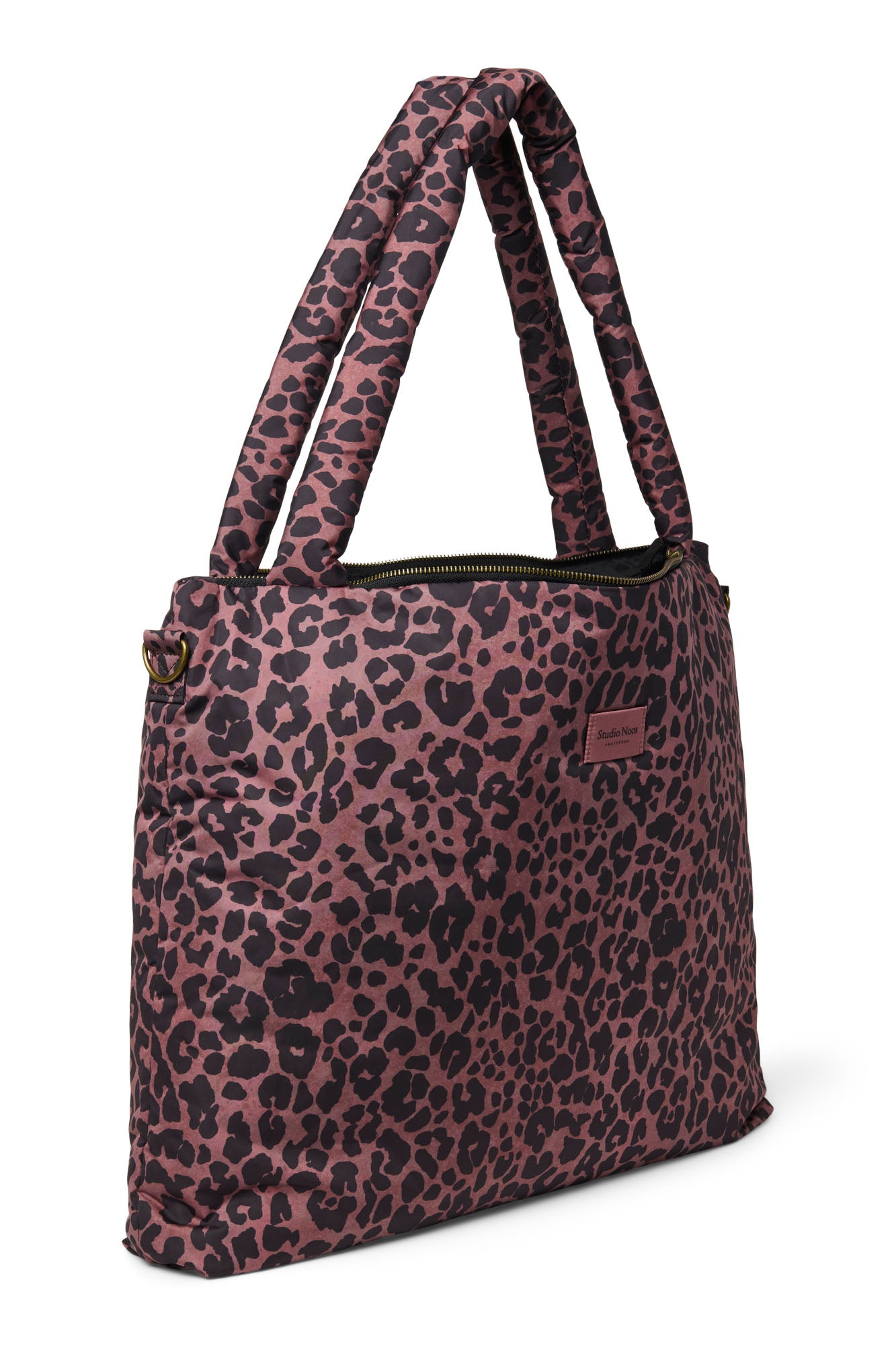 Red Leopard Puffy-Wickeltasche