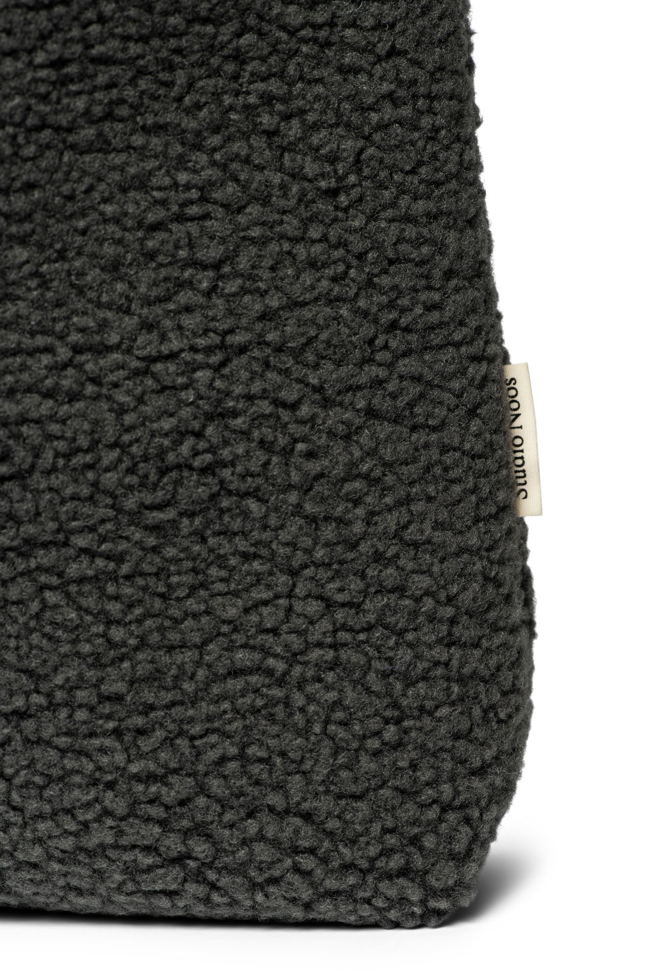 Schwarze Teddy wendbare Lack Mom Bag
