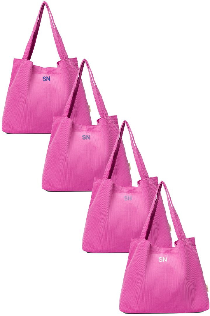 Soft Pinke Rippe Mom bag