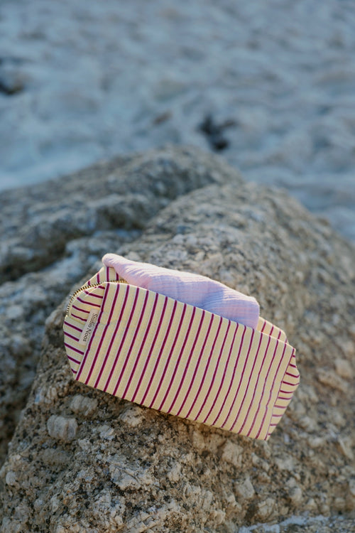 Poplin Striped Täschchen | Gelbe