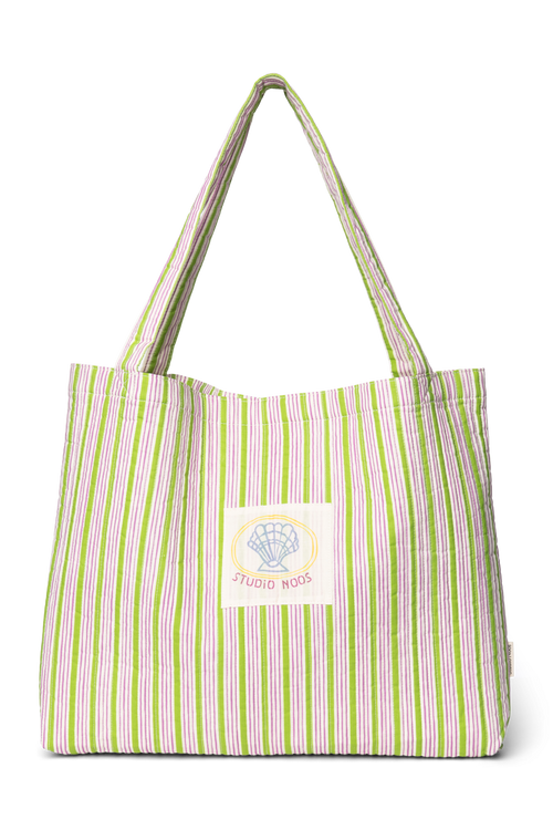Serenity Baumwolle Gestreifte Mom Bag