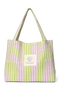 Serenity Baumwolle Gestreifte Mom Bag