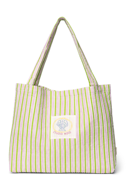 Serenity Baumwolle Gestreifte Mom Bag
