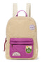 Teddy Midi Backpack | Ecru/Purple