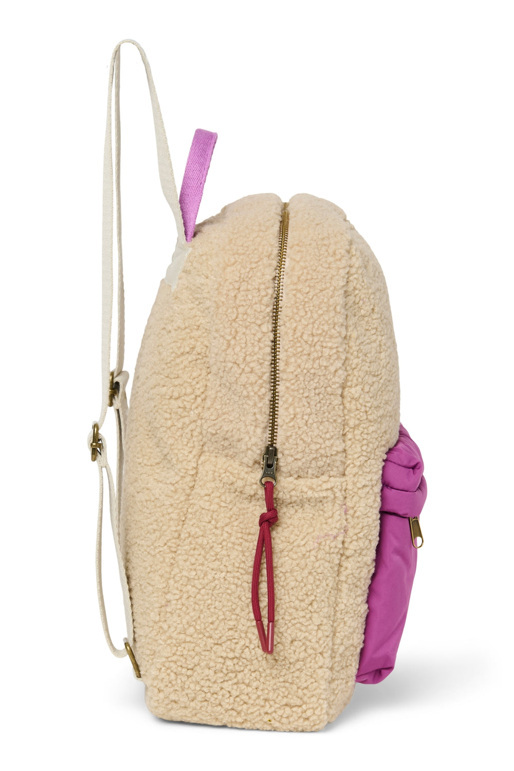 Teddy Midi Backpack | Ecru/Purple
