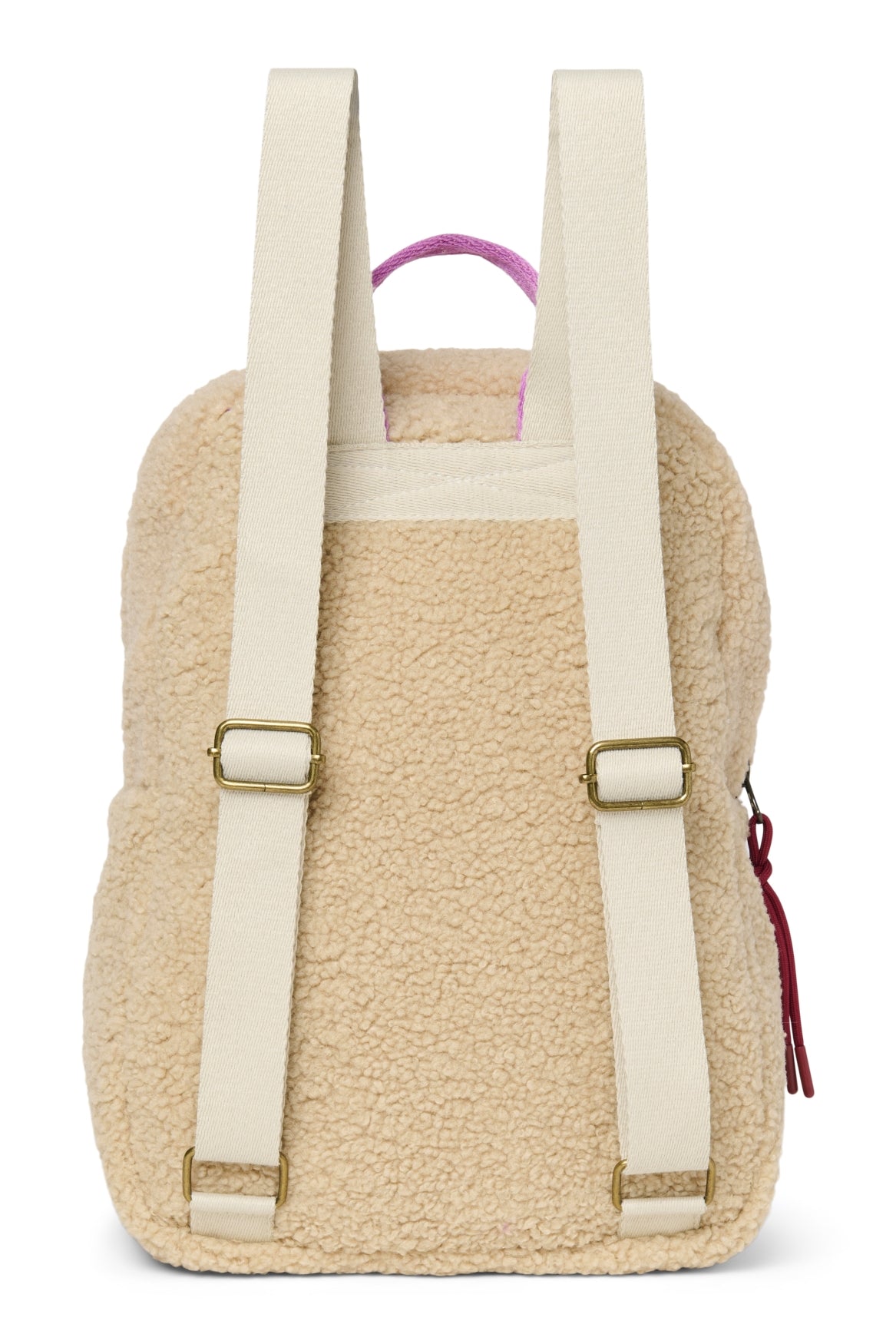 Teddy Midi Backpack | Ecru/Purple