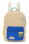 Teddy Midi Backpack | Ecru/Cobalt