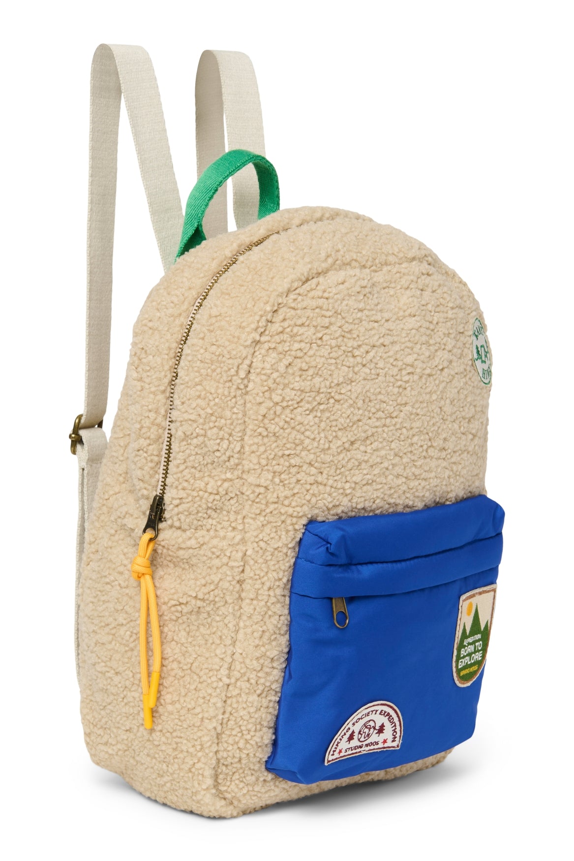 Teddy Midi Backpack | Ecru/Cobalt