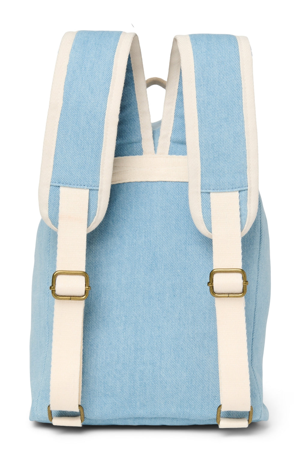 Denim Solid Midi-Rucksack Mit Kordelzug | Blau