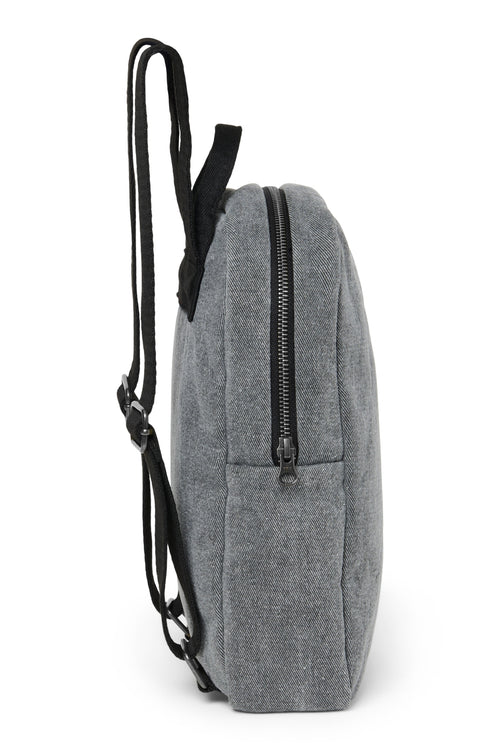 Denim Mini-Rucksack | Grauer