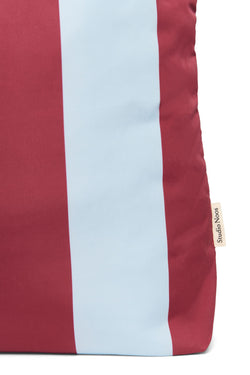 Bordeauxrot/Hellblau Bold Stripe Mom-Bag