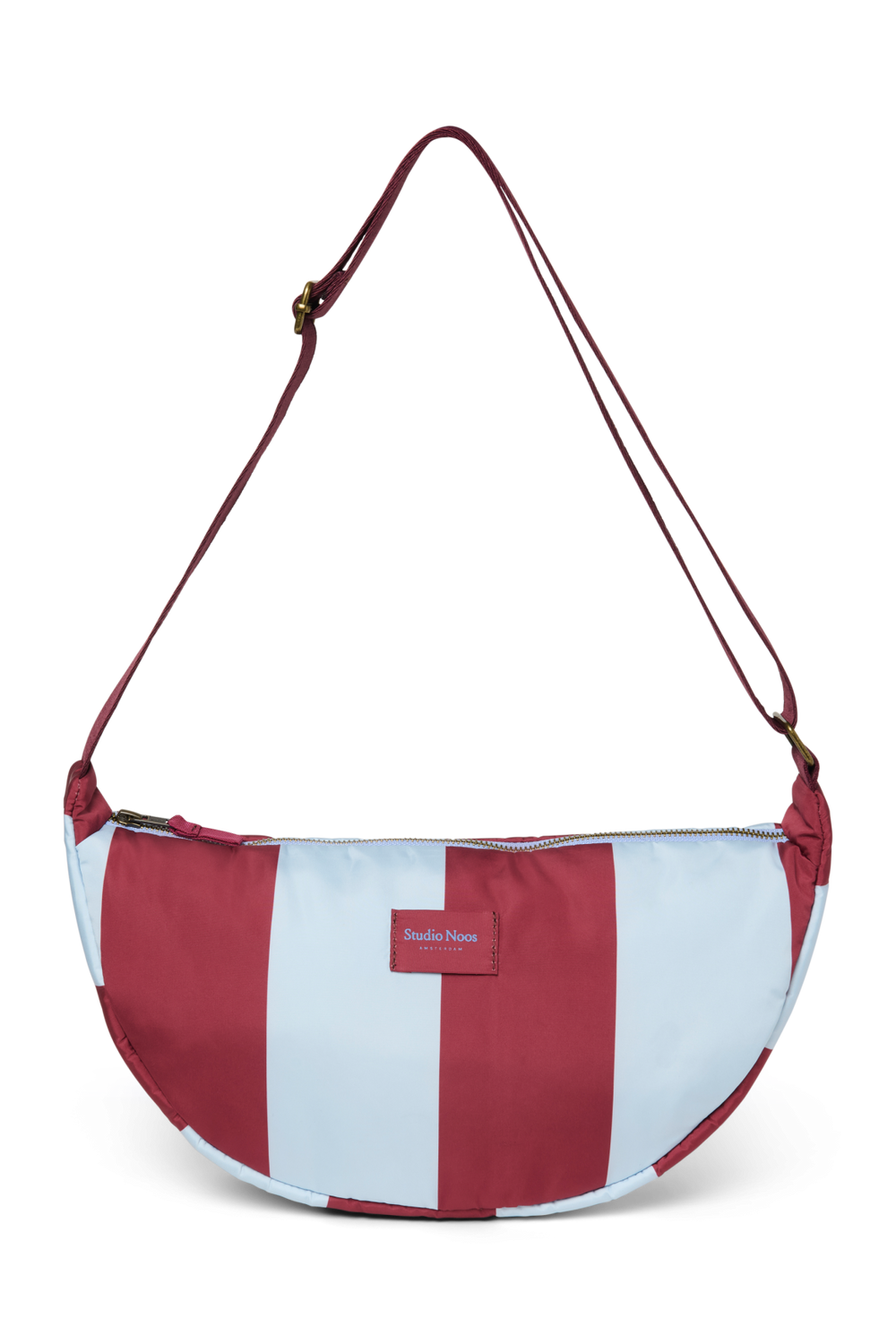 Bold Stripe Adult-Gürteltasche | Bordeauxrot / Hellblau