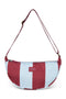 Bold Stripe Adult-Gürteltasche | Bordeauxrot / Hellblau