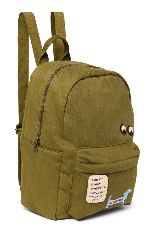 Cotton Midi Backpack | Green