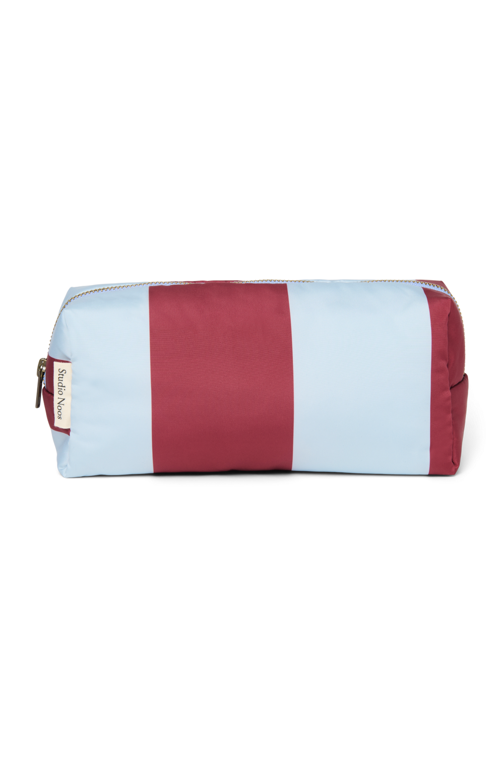Bold Stripe Pouch | Bordeauxrot / Hellblau