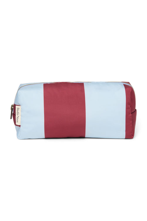 Bold Stripe Pouch | Bordeauxrot / Hellblau