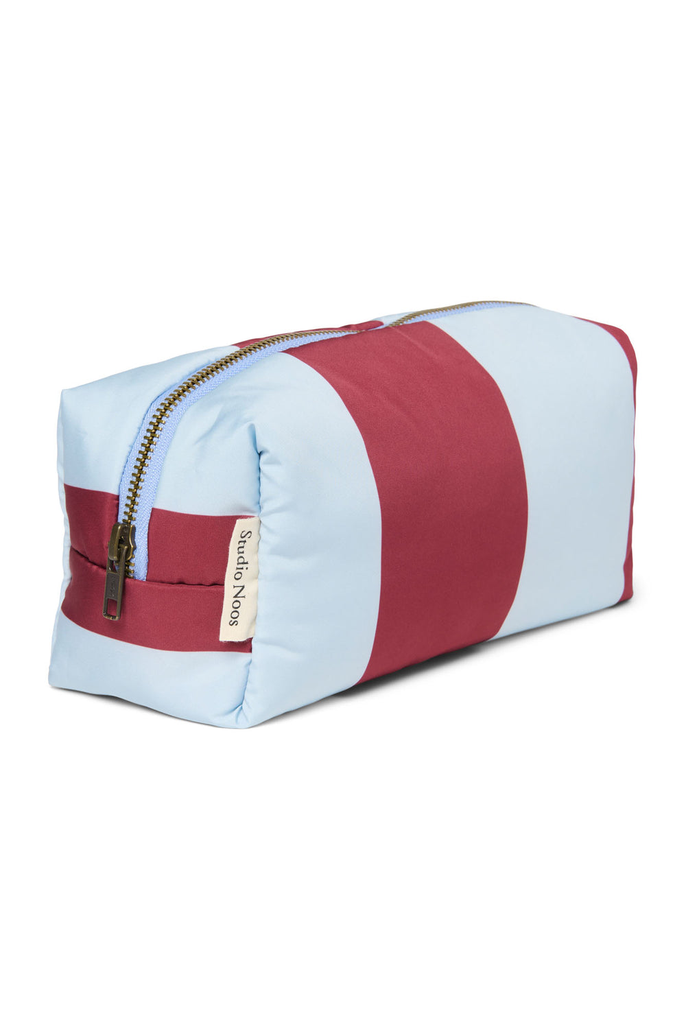 Bold Stripe Pouch | Bordeauxrot / Hellblau
