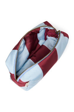 Bold Stripe Pouch | Bordeauxrot / Hellblau