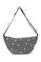 Denim Adult-Gürteltasche | Graue Hearts