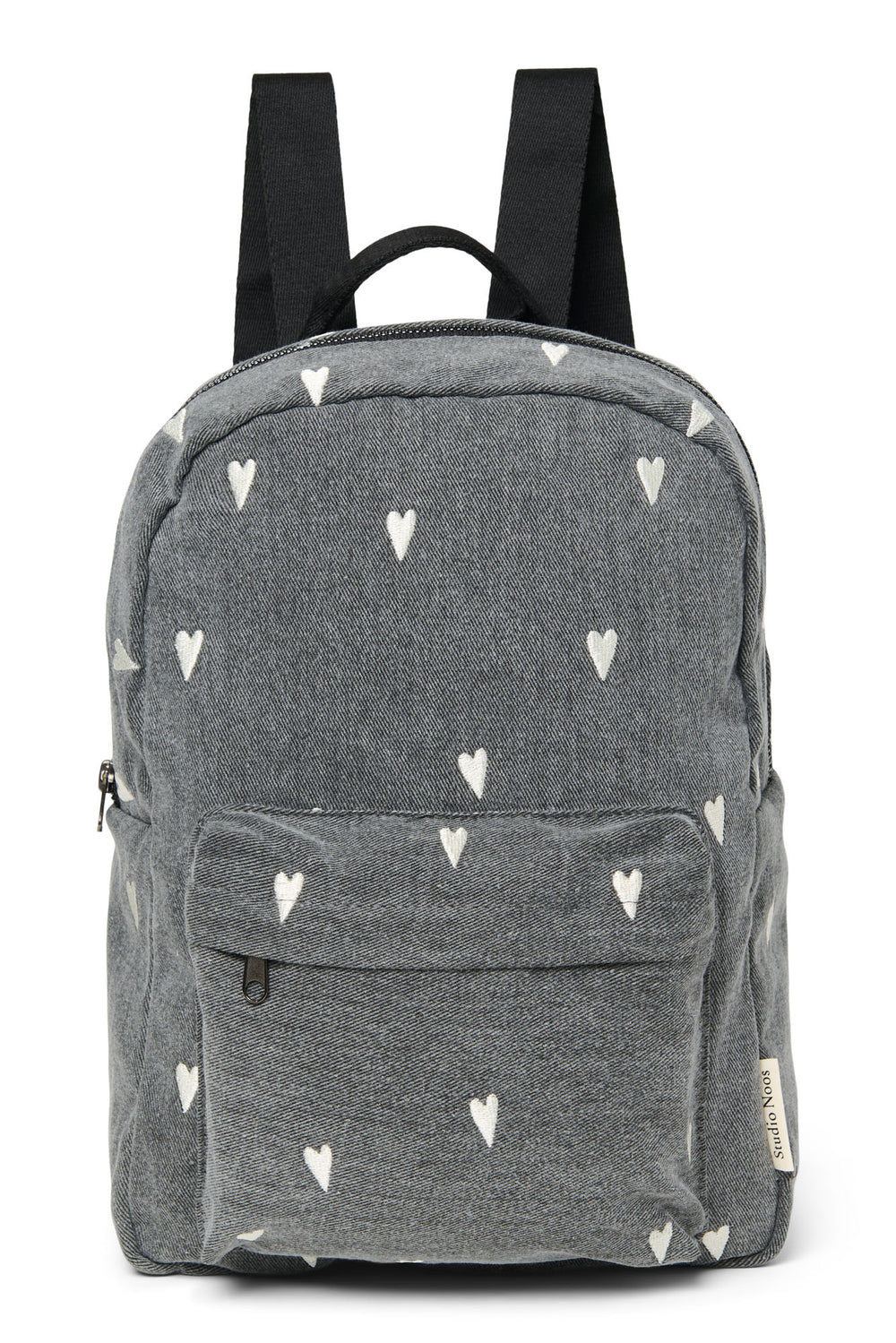 Denim Midi-Rucksack | Graue Hearts