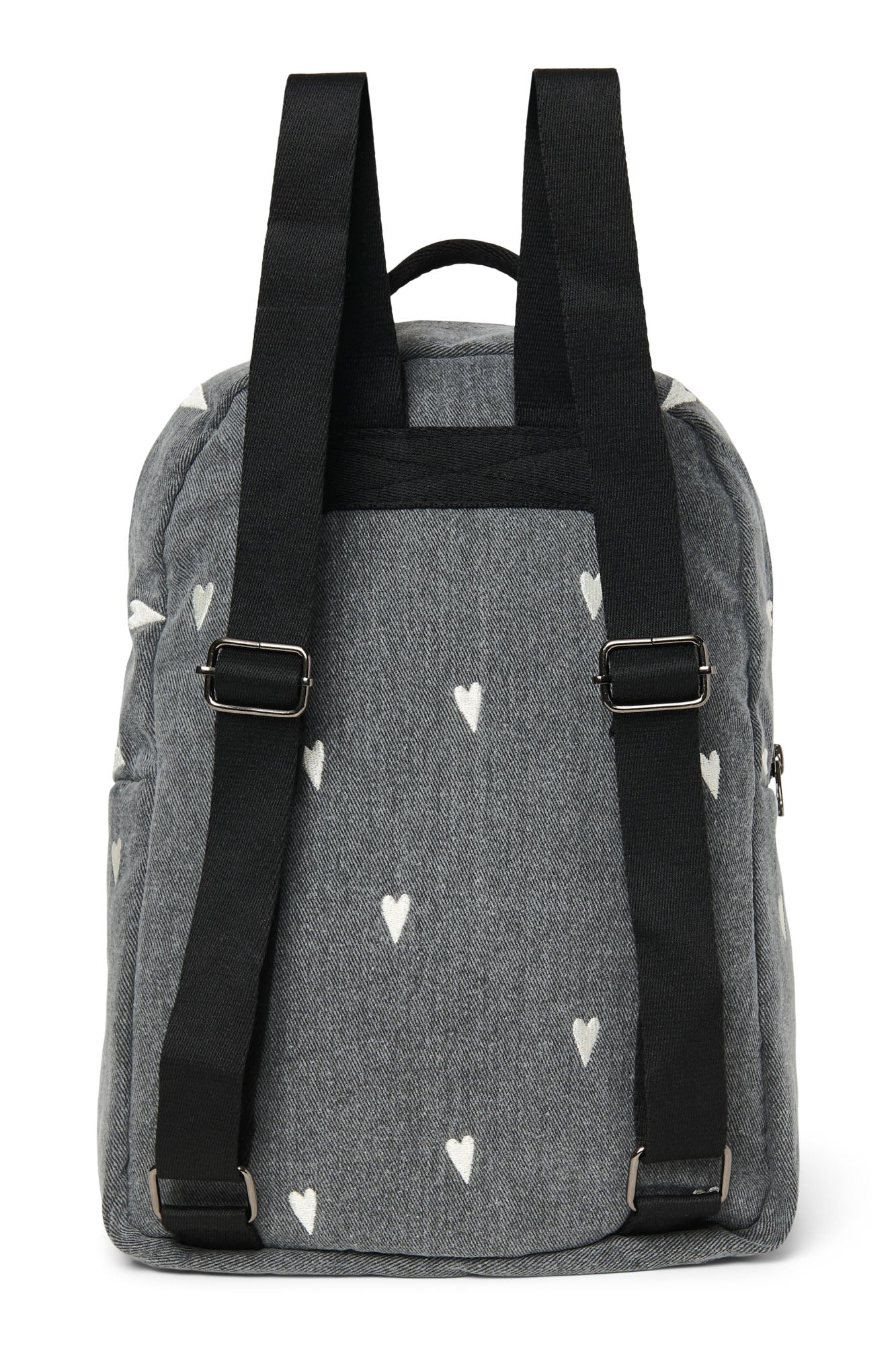 Denim Midi-Rucksack | Graue Hearts