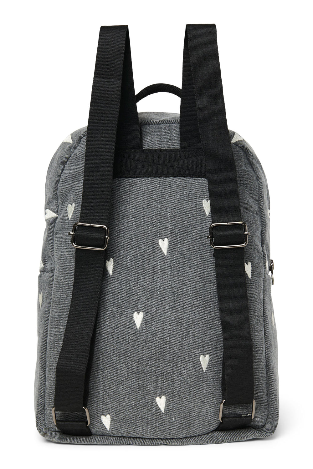 Denim Midi-Rucksack | Graue Hearts