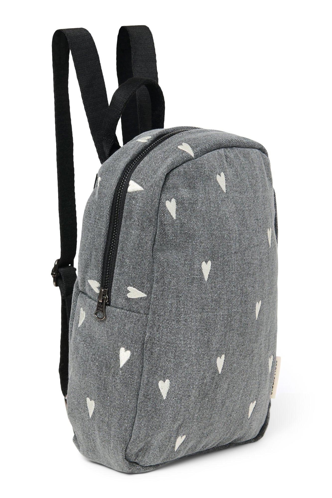 Denim Mini-Rucksack | Graue Hearts