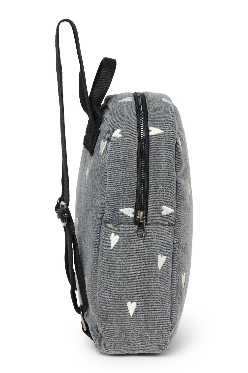 Denim Mini-Rucksack | Graue Hearts