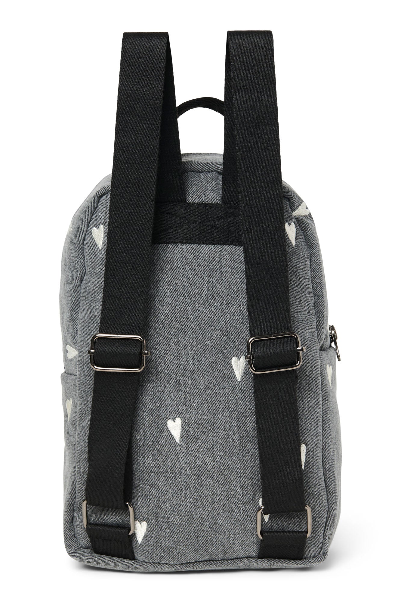 Denim Mini-Rucksack | Graue Hearts