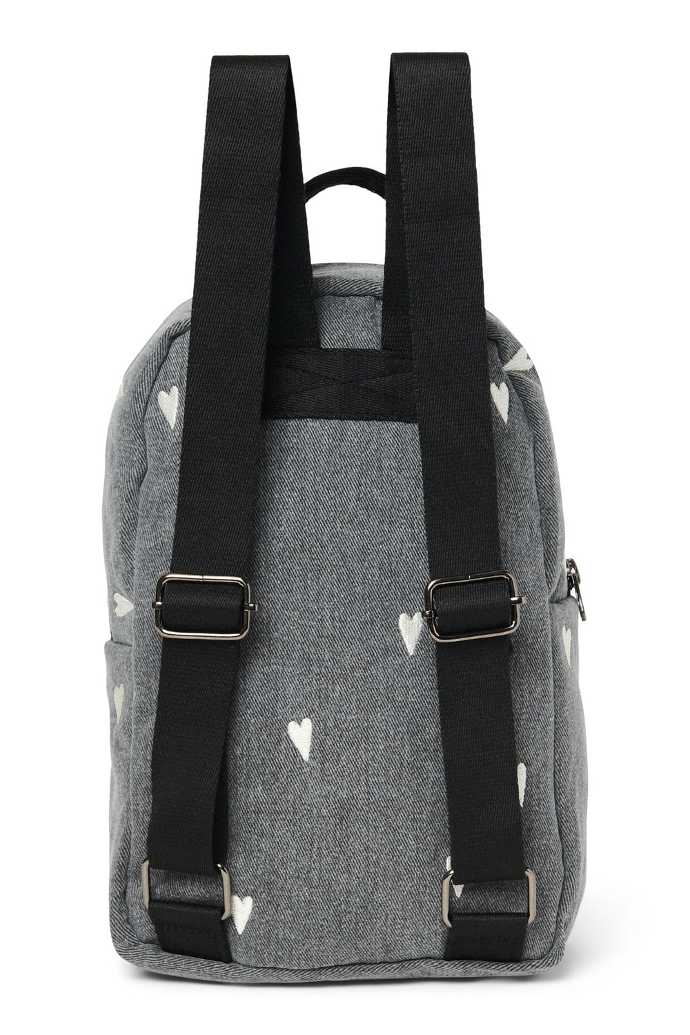 Denim Mini-Rucksack | Graue Hearts