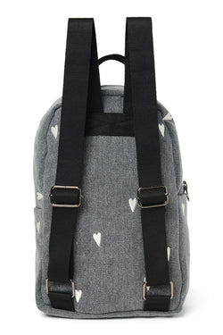 Denim Mini-Rucksack | Graue Hearts