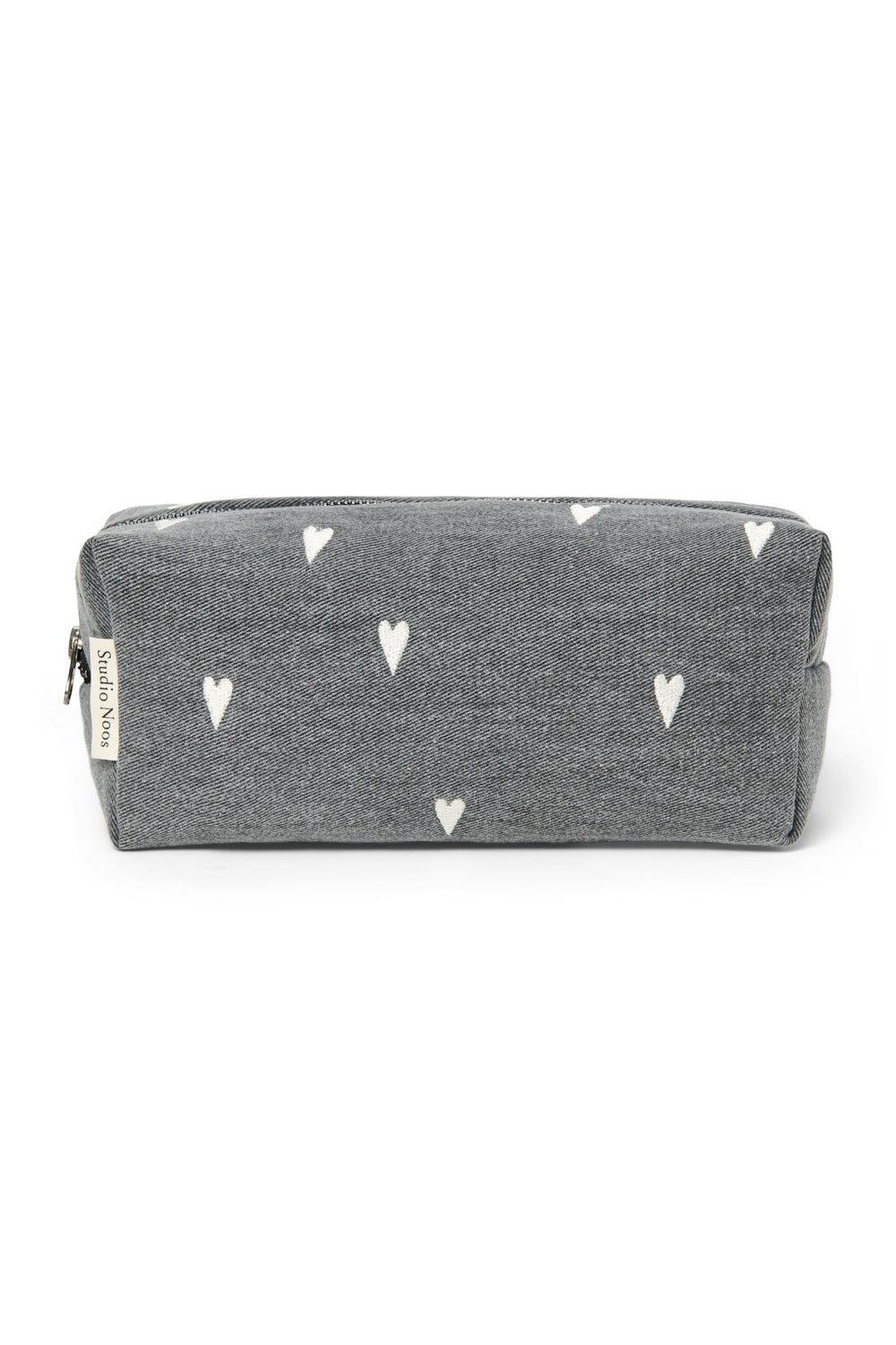 Denim-Pouch | Graue Hearts